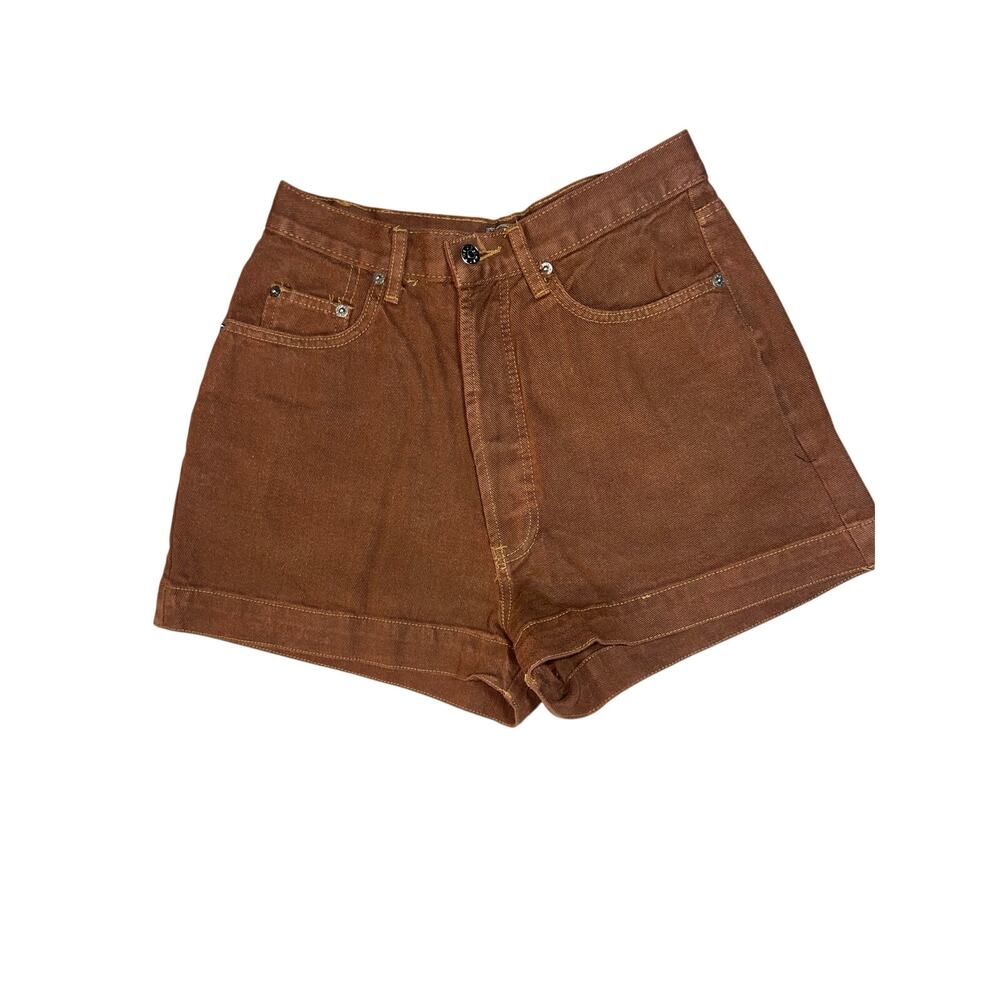 Vintage 90s The Limited brown high rise denim jean shorts button-fly size 10